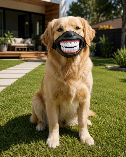 PawFile Smile Muzzle on a Golden Retriever