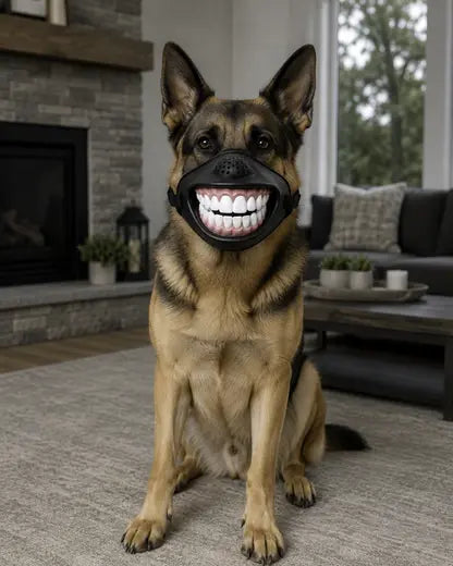 PawFile Smile Muzzle on a German Shepherd