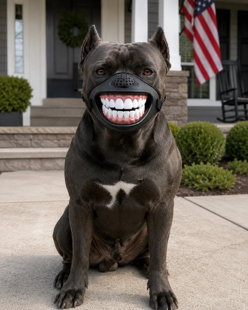 PawFile Smile Muzzle on a Cane Corso